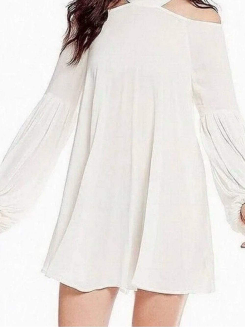 Free People Cream Cutout dress